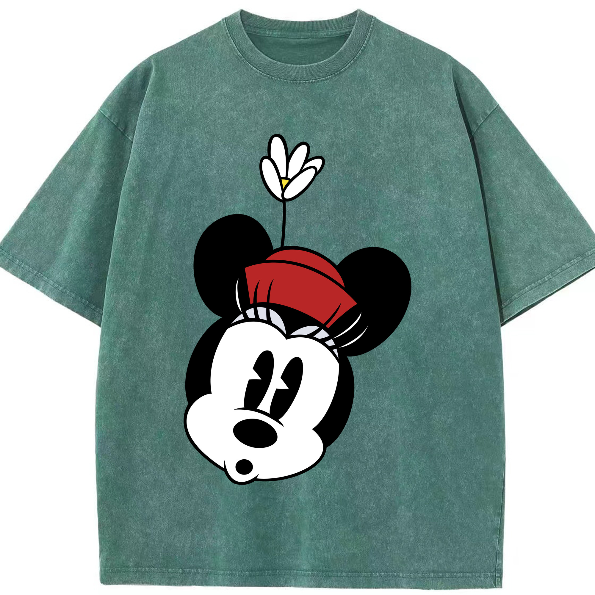 （画像用） ミッキーマウス Mickey Mouse 綿100% ヴィンテージ風 半袖Tシャツ（フロントプリント）